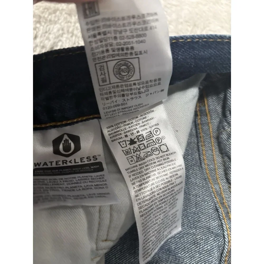 Levi's 502 Premium‎ Regular Tapered Blue Denim Jeans Size 38x31 Pants